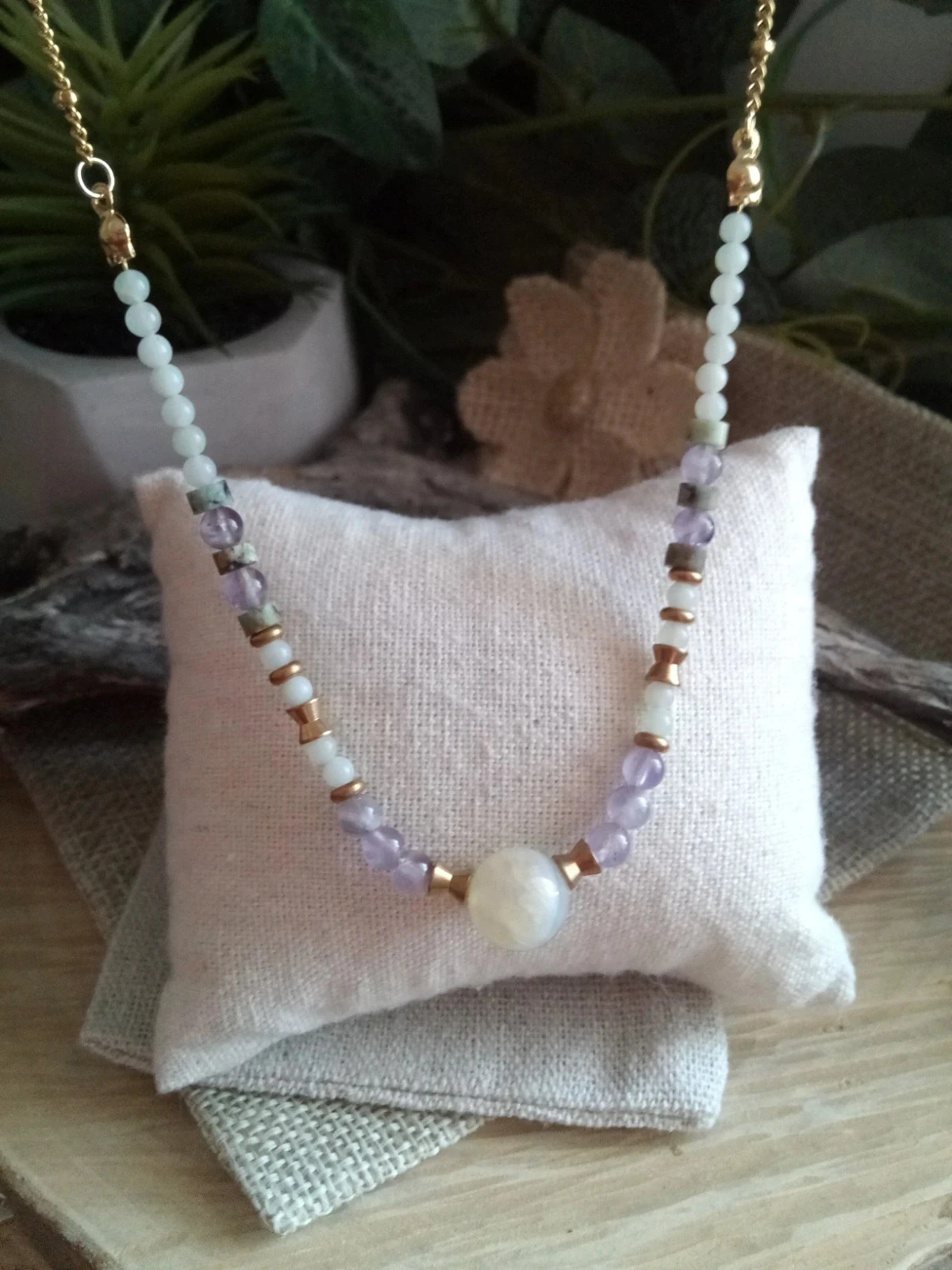 Collier en pierres naturelles semi précieuses – photo 4